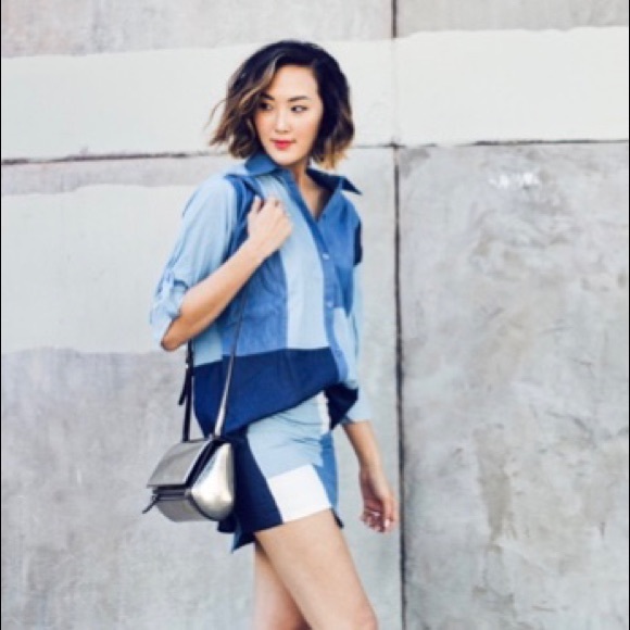 Line & Dot Patchwork Mini Skirt Xs - Picture 2 of 6